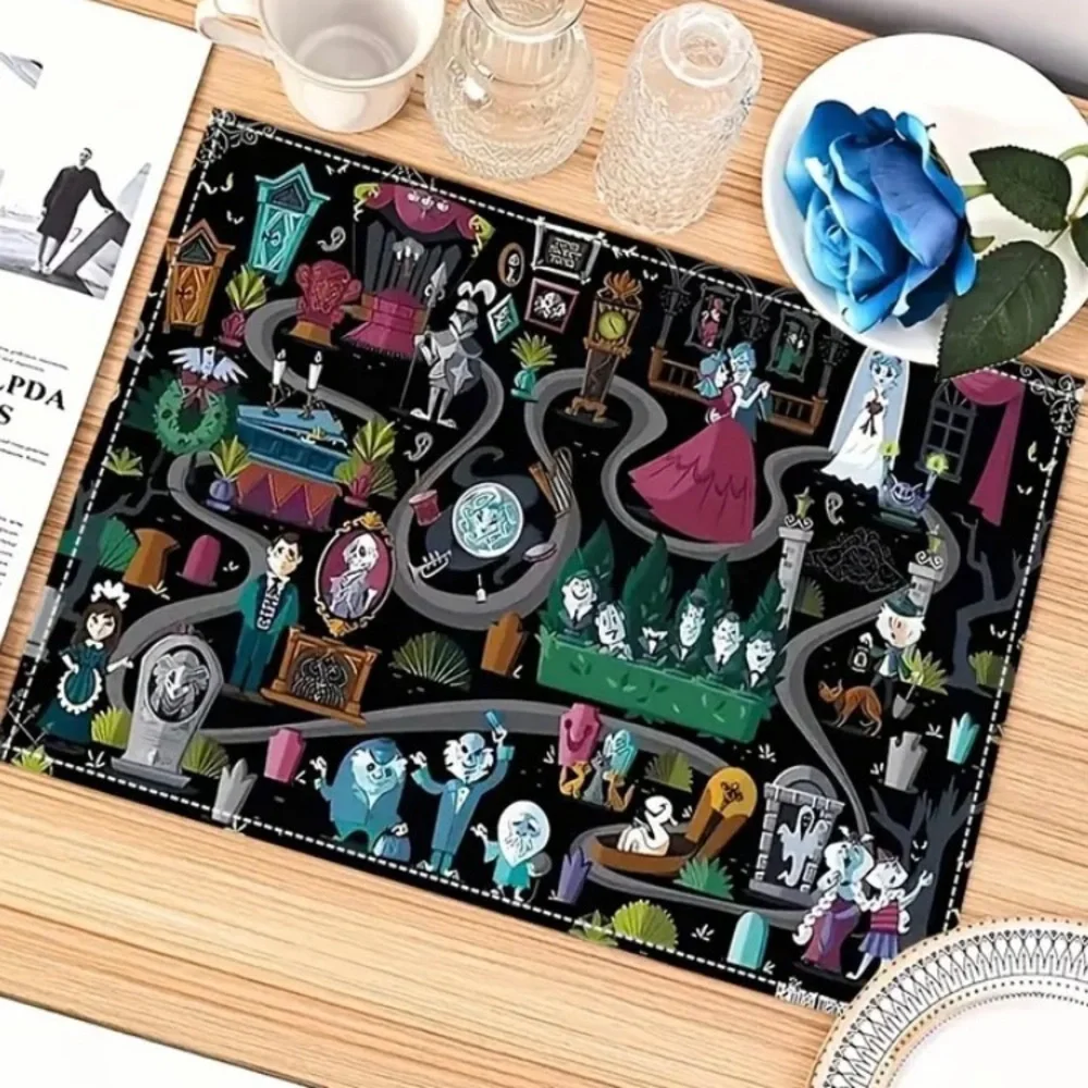 Disneys Haunted Mansion Set of 4 Inspired Dining Room Table Place Mats.